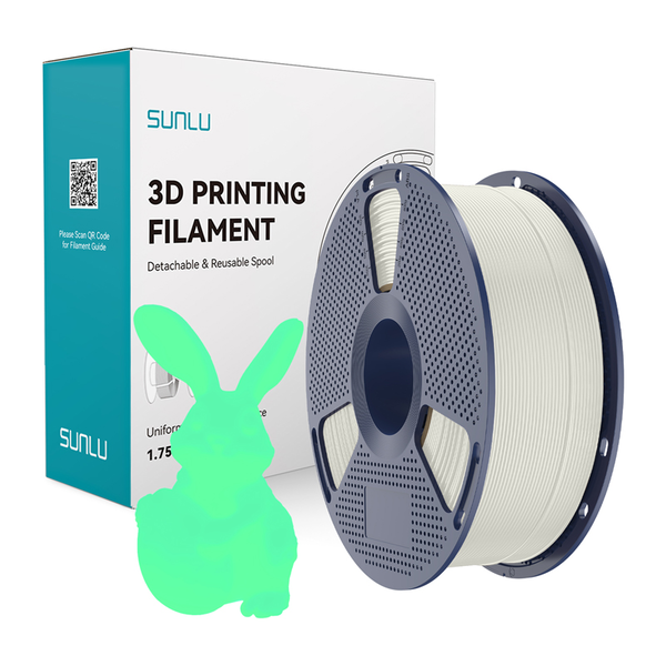 SUNLU PLA sötétben világító filament fehér-zöld 175mm PLA Glow W-G