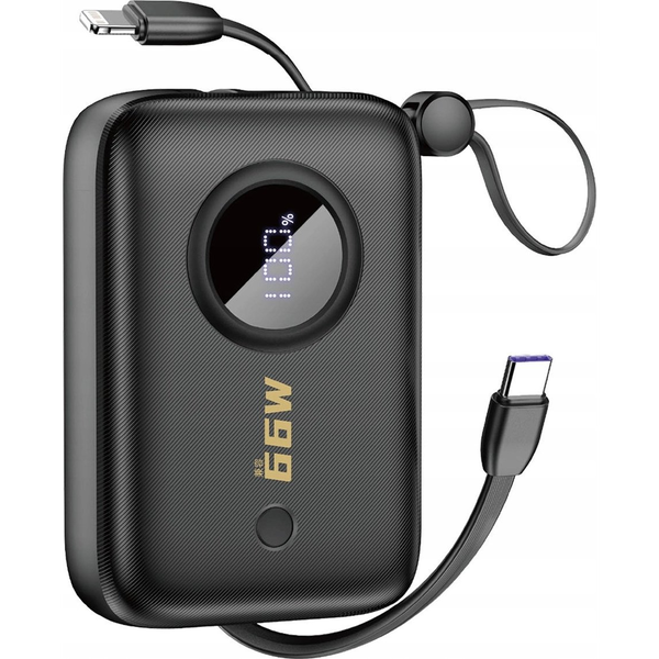 Powerbank Dudao Powerbank Dudao K14 USB-A, USB-C, Lightning 10000mAh czarny