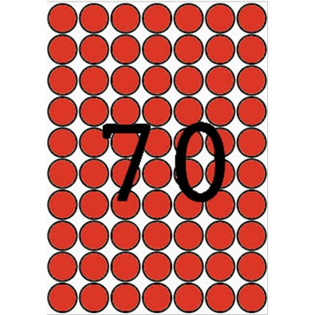 Apli kör Etikett - Piros (12105)