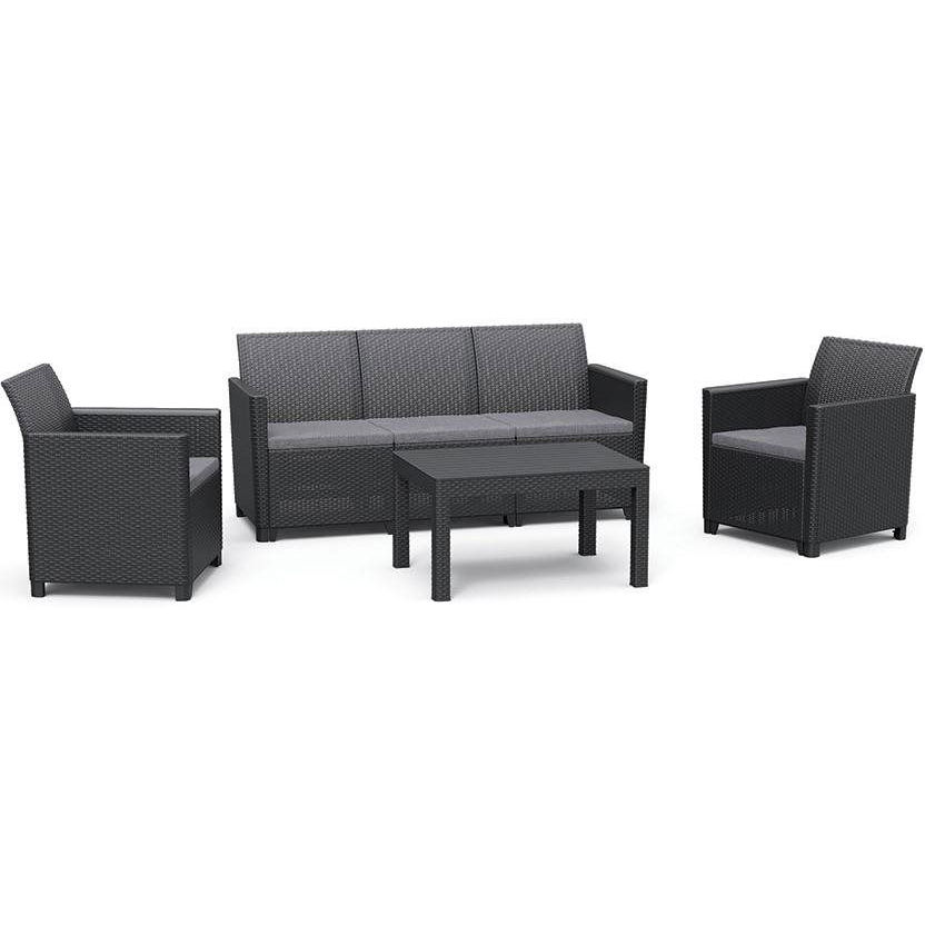KETER CLAIRE 5 SEATERS kerti bútor szett, grafit (252698)