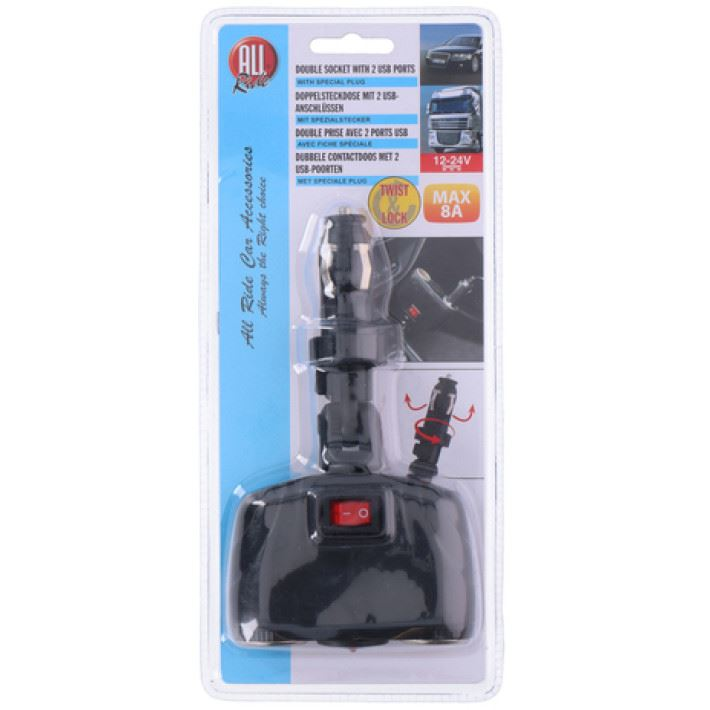 AllRide Szivargyújtós USB töltő (33380520) (a33380520)