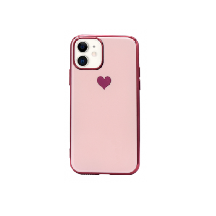 Fusion Heart Apple iPhone 11 Pro Max Szilikon Tok - Mintás/Rózsaszín (FSN-HC-IPH-11PM-PI)