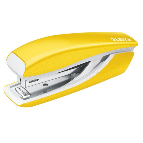 Телбод Leitz WOW 5528 MINI NeXXt Series, Метален, 10 листа, Включени 1000 телчета P2, Жълт