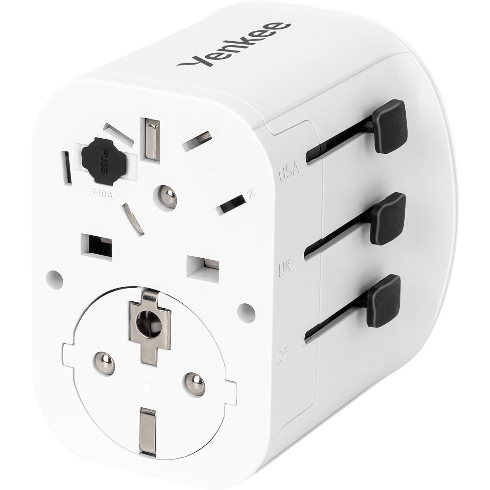 Yenkee YAT UN1 Univerzális Utazó Adapter - Fehér (YAT UN1 UNIVERSAL)