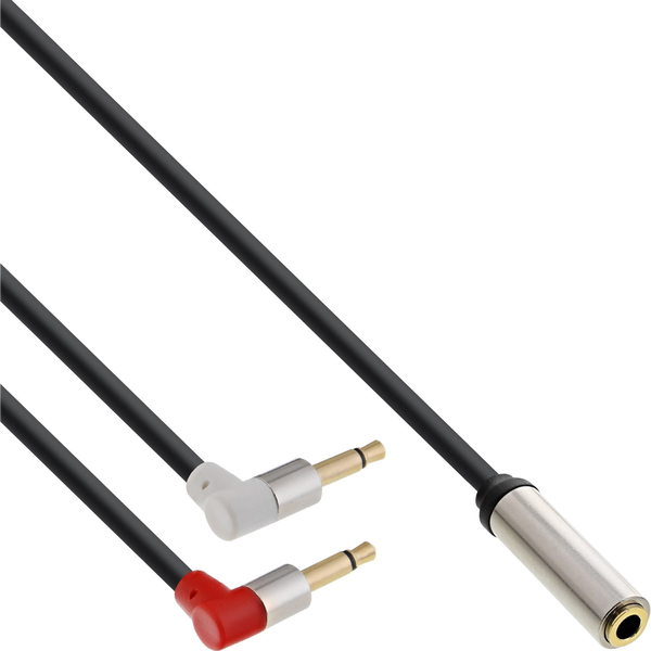 InLine 99251A cavo audio 2 x 3.5mm 3.5mm Nero