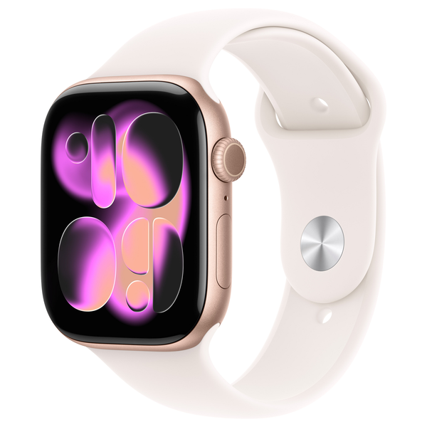 Apple Watch Series 11 46 mm алуминиев с розово златно спортно каишка