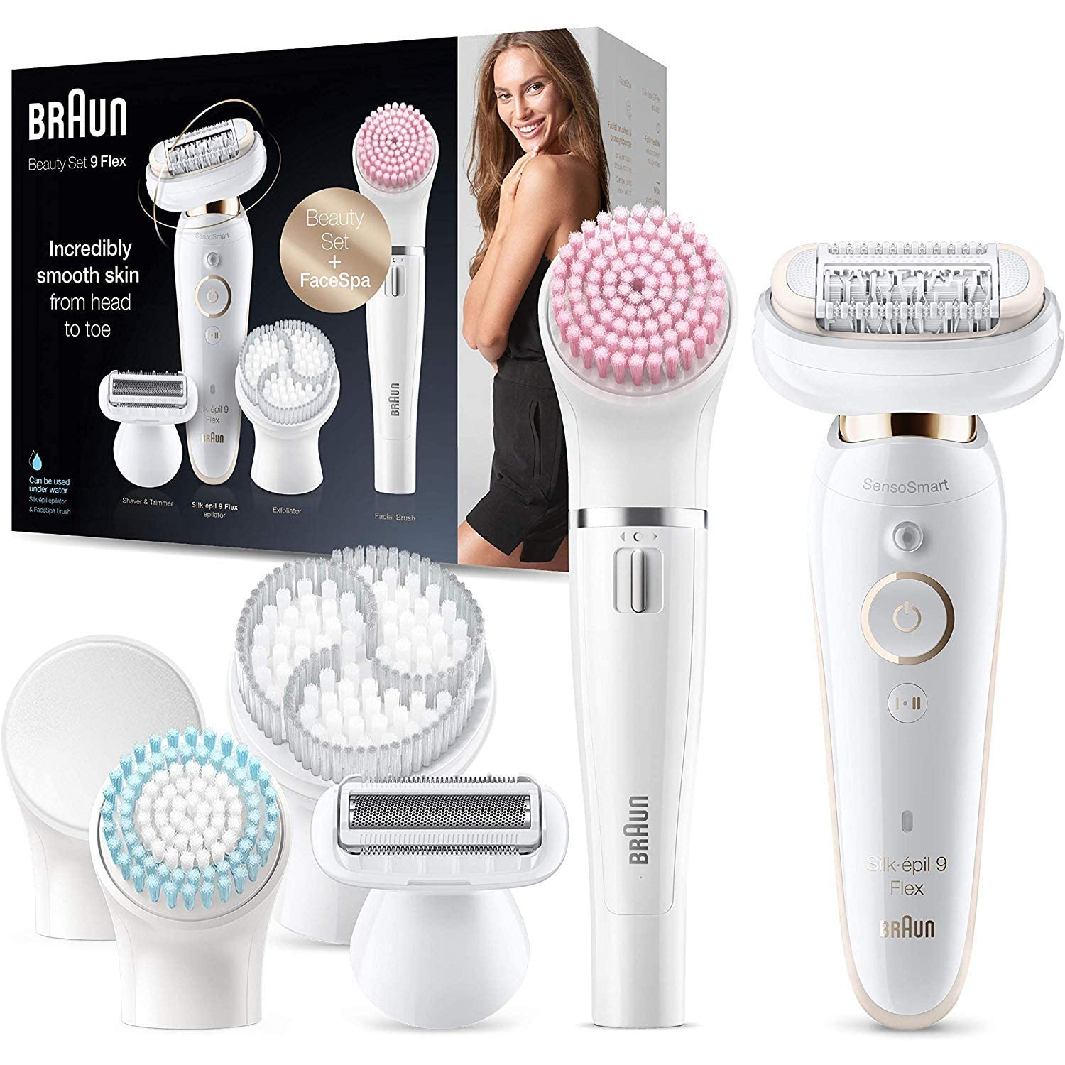 Braun Silk-épil 9 Flex 9100 BS 40 csipeszek Arany, Fehér (SES9100)