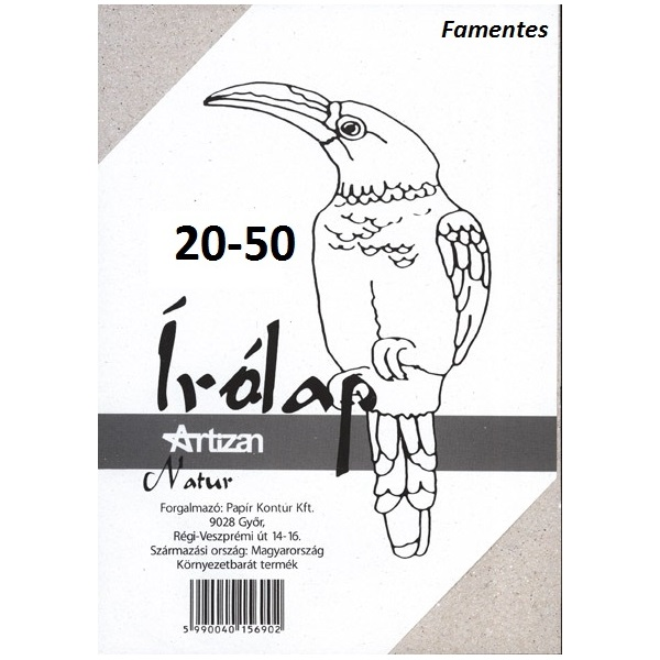 20-50 famentes írólap (P0018-0014 )