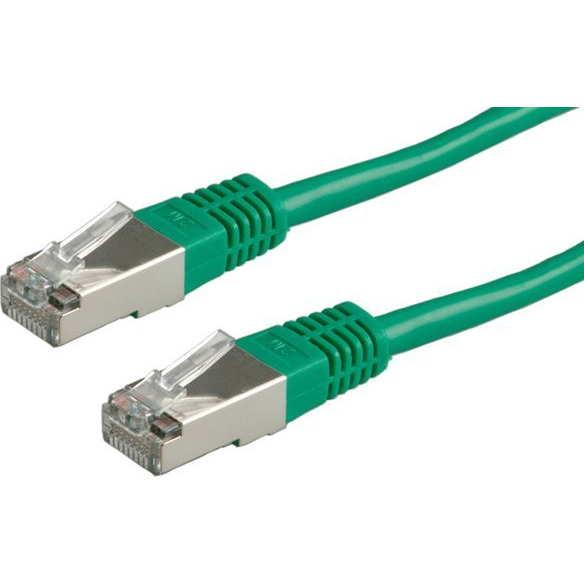 Patch kabel Roline S/FTP Cat 5e RJ45 / RJ45 0,5 m zelený