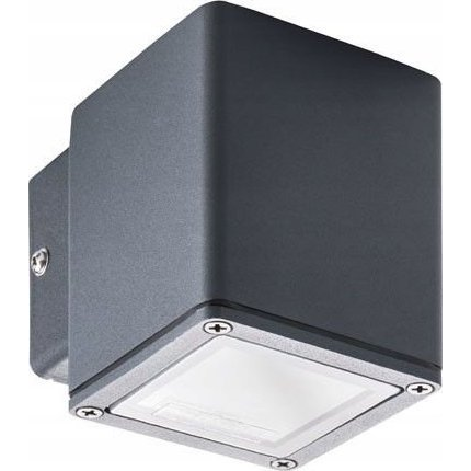 LED Lámpatest Oldalfali Gu10 Foglalat Antracit Kültéri Ip44 Gori