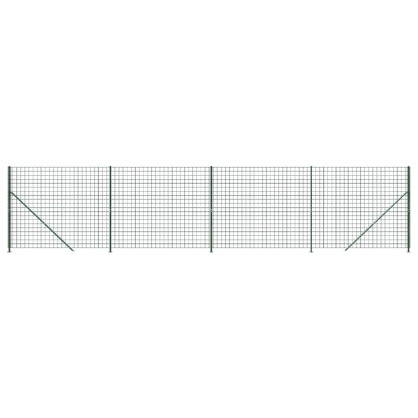 Oplocení ze síťoviny, s nohami sloupků, zelený, 2,2x10 m