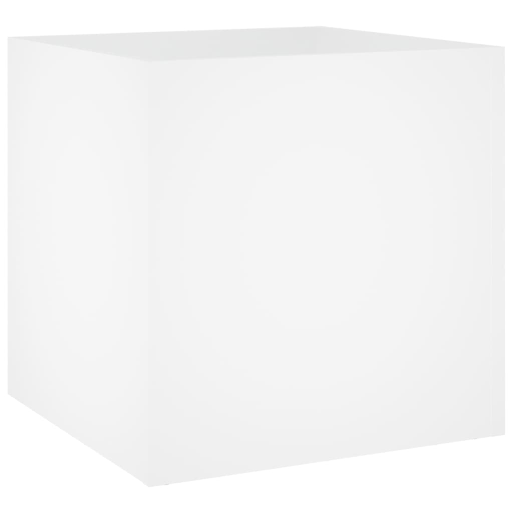 fehér szerelt fa virágtartó 40 x 40 x 40 cm (808792)