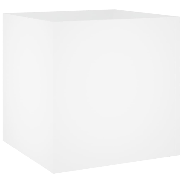 fehér szerelt fa virágtartó 40 x 40 x 40 cm