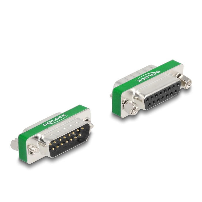 Delock RF/EMI interferencia elnyomó szűrő D-Sub 15 tűs apa anya aluláteresztő szűrő képességgel (66478) (66478)