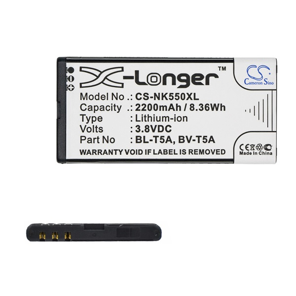 Cameron Sino Li-Ion akku (3.8V/2200mAh, Microsoft BL-T5A kompatibilis) FEKETE Nokia Lumia 730 / Nokia Lumia 735 / Microsoft Lumia 550 (CS-NK550XL)