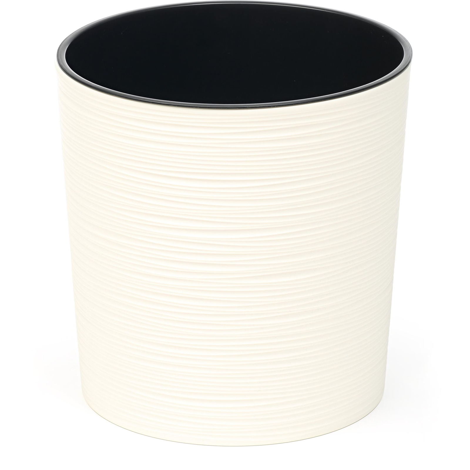 LAMELA MALWA DLUTO virágcserép - rovátka, 30 cm átmérőjű, 30,5 cm magas, krémszín (1310006678)