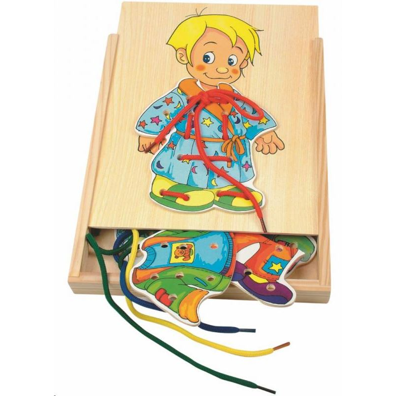 Woodyland Fiús öltöztető fűzős fajáték (90018) (90018)