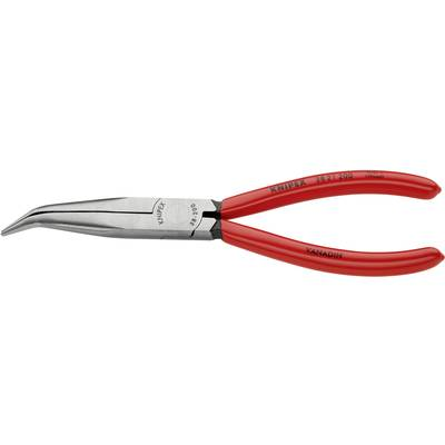 KNIPEX Műszerész fogó 200 mm, szögben tört, lapos, kerek pofa, (38 21 200) (38 21 200)