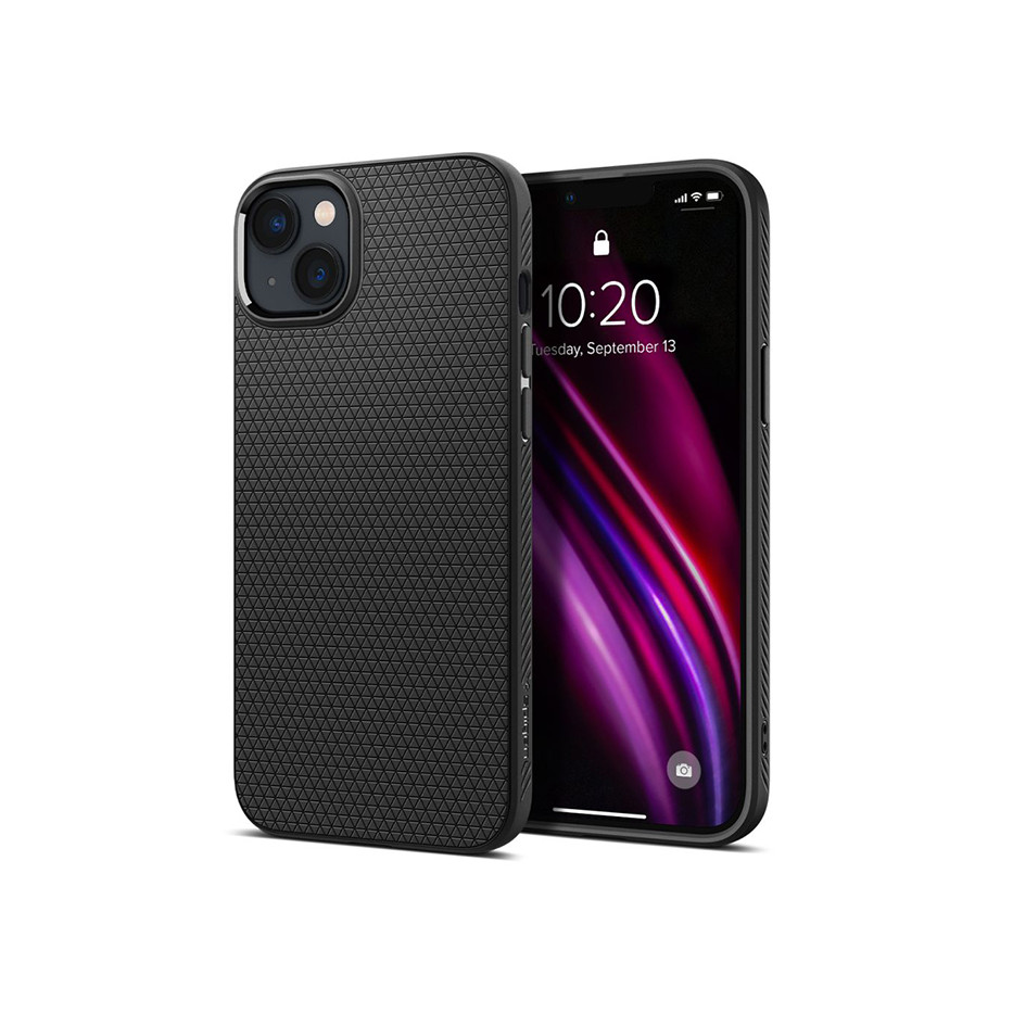 Apple iPhone 14 ütésálló hátlap - Spigen Liquid Air - fekete (SP0182)