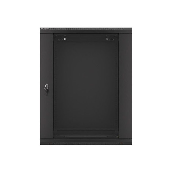 Skříň 19'' 15U 600x450 mm černá (skleněné dveře)