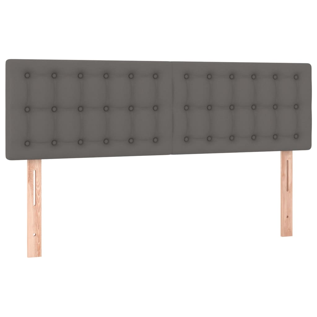 2 db szürke műbőr fejtámla 72 x 5 x 78/88 cm (346468)