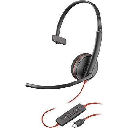 POLY Blackwire 3210 Слушалки Жичен Лента за глава Обаждания/музика UBS тип C Черен