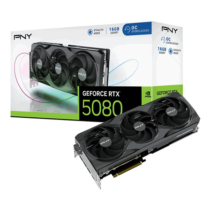 PNY GeForce RTX 5080 16GB GDDR7 OC Videókártya (VCG508016TFXPB1-O)