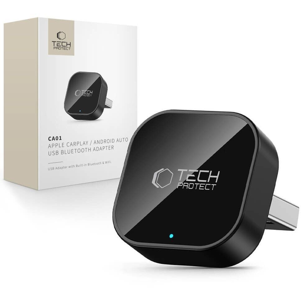 TECH-PROTECT Ultraboost CA01 vezeték nélküli adapter CarPlay&Android Auto Bluetooth 5.4 fekete SP116295