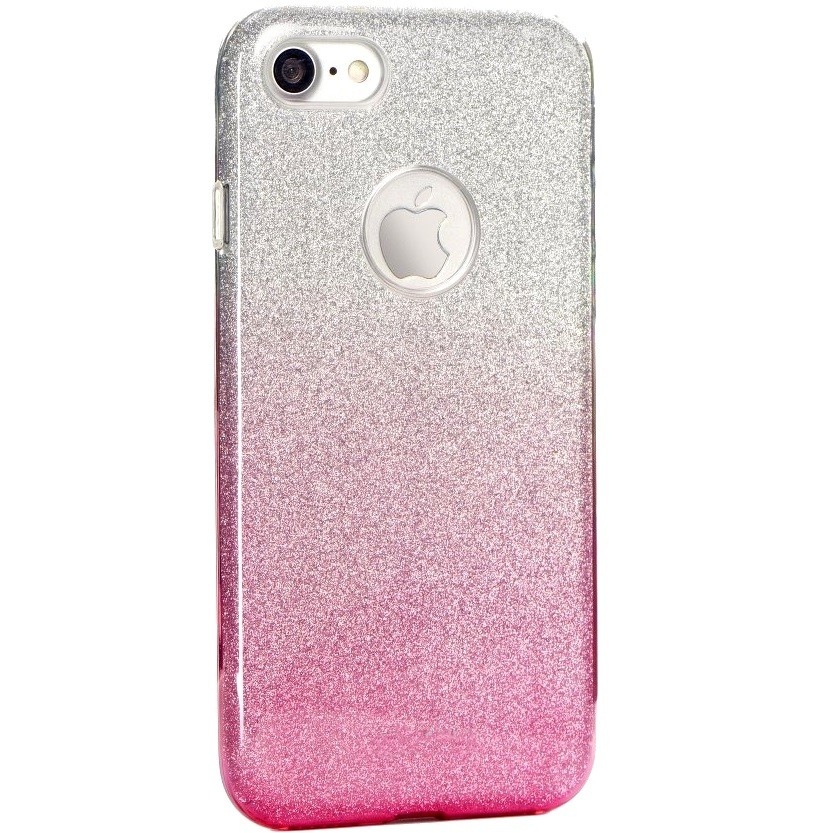 Samsung Galaxy M31 SM-M315F, Szilikon tok, csillogó, Forcell Shining, vörösarany/ezüst (92717)