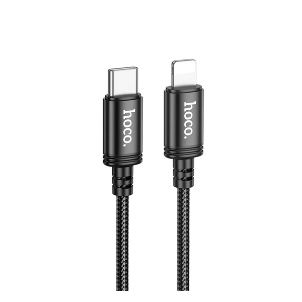 Hoco X89 adatkábel (Type-C - lightning, 27W, PD gyorstöltő, 200cm) FEKETE (X89_C_L_B_200) (X89_C_L_B_200)