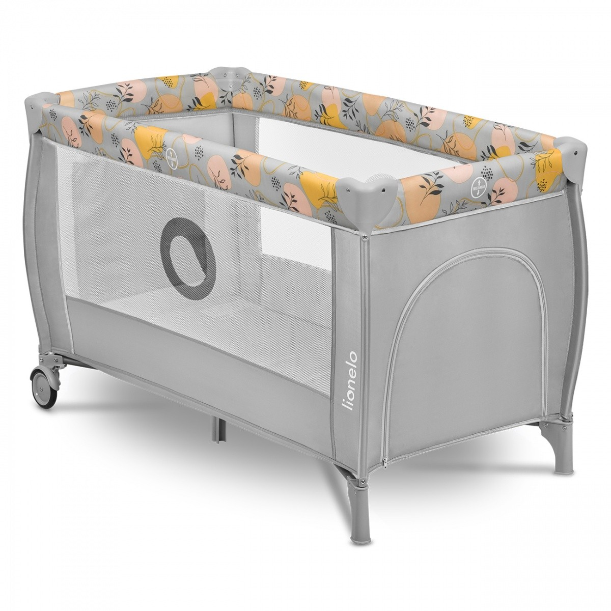 Lionelo Stefi Plus Pink Yellow utazóágy - Szürke/Sárga (LO-STEFI PLUS PINK YELLO)