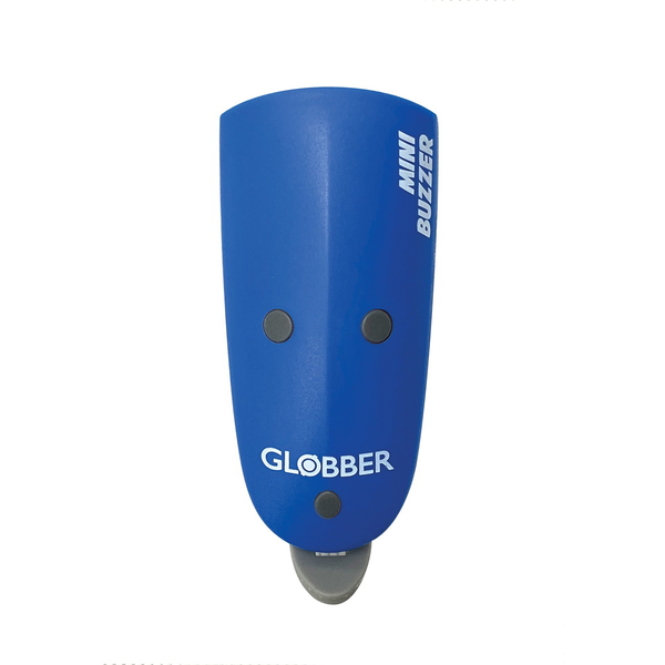 Globber Mini Buzzer 2 az 1-ben LED Kerékpár első lámpa és csengő - Kék