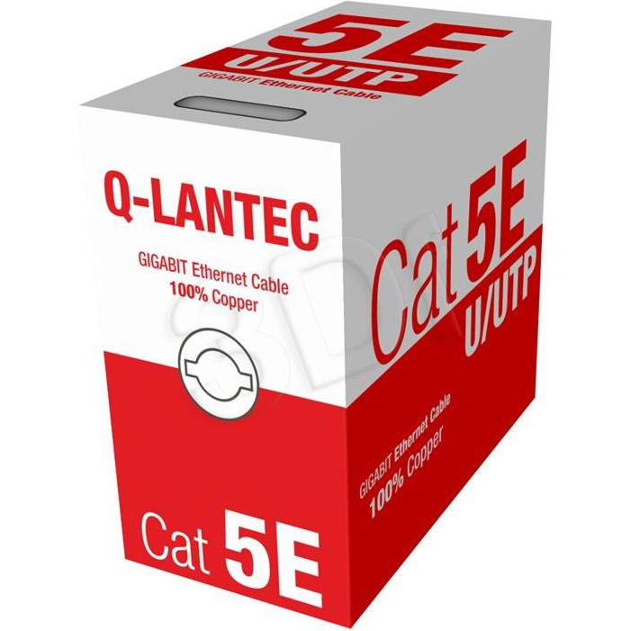 Q-Lantec KIU5PVC305NC U/UTP Cat5e Patch Kábel 305m - Szürke (KIU5PVC305NC)