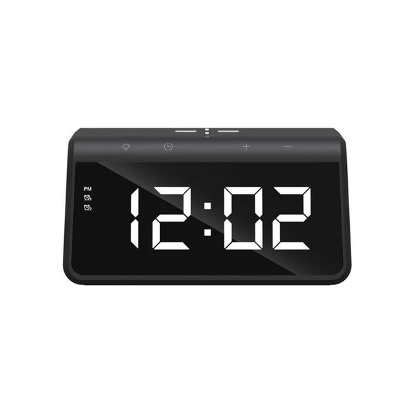Havit W320 6 az 1-ben Vezeték nélküli Töltő + Digitális óra 10W - Fekete
