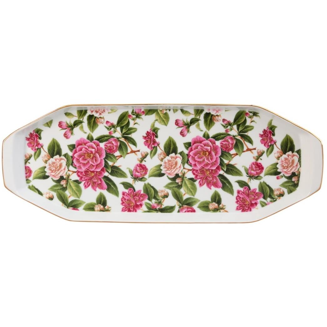 THUN Sophia tálca aranyozott virágokkal (N/A)