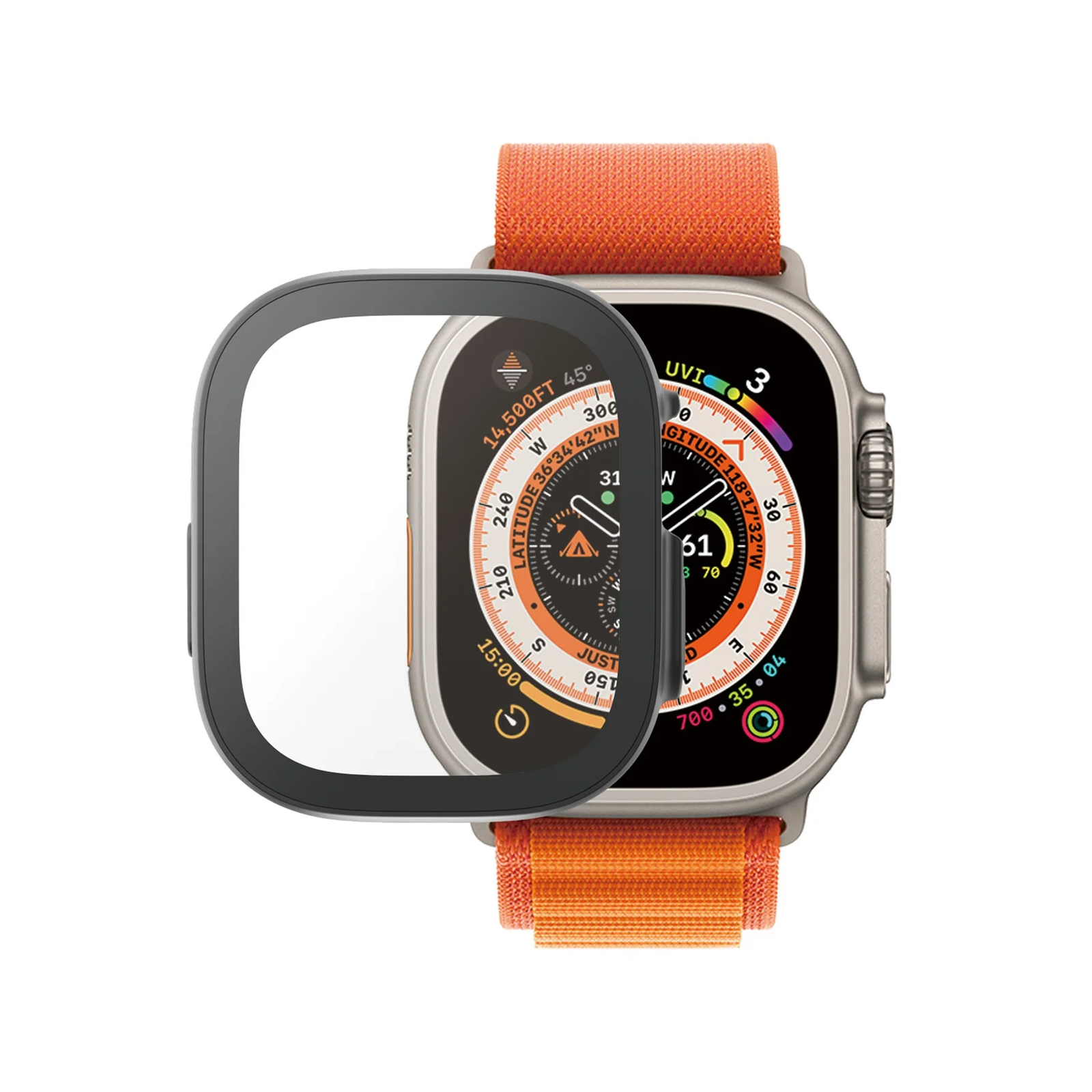PanzerGlass Full Protection Apple Watch NEW 8 49mm Čierna Temperované sklo, Polyetyléntereftalát (PET)