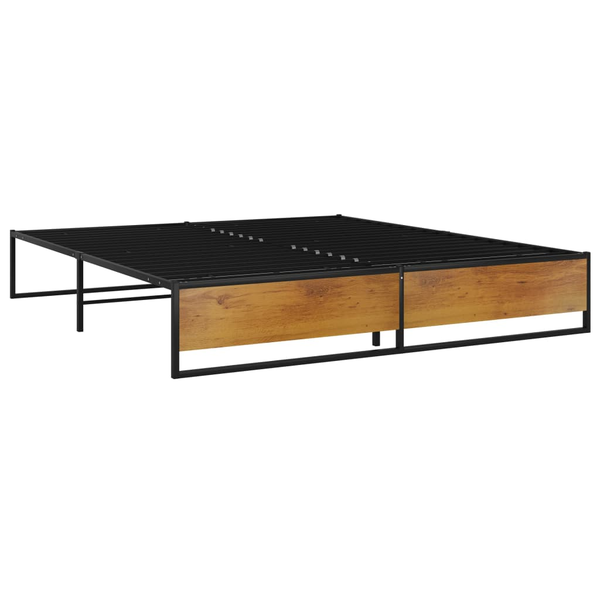 Cadru de pat, negru, 160 x 200 cm, metal