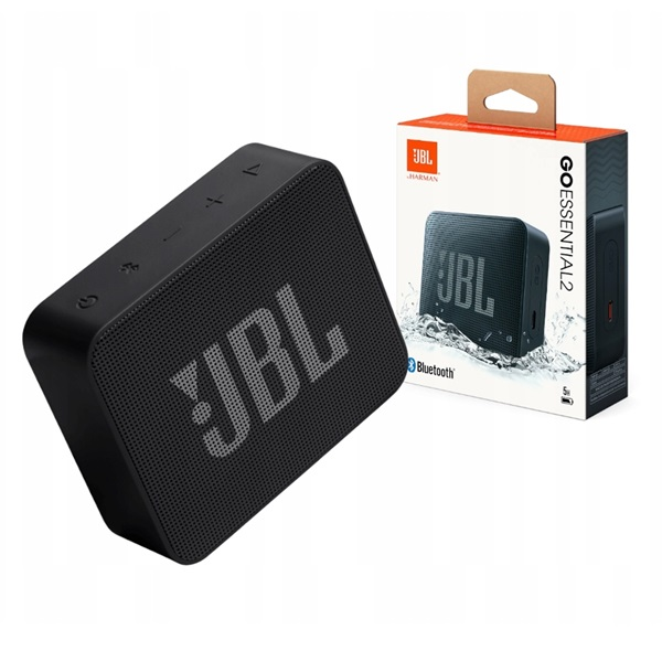 JBL Go Essential 2 horozható bluetooth hangszóró, IP 67, por és vízálló, 5 óra üzemidő, Pro Sound hangzás, Fekete