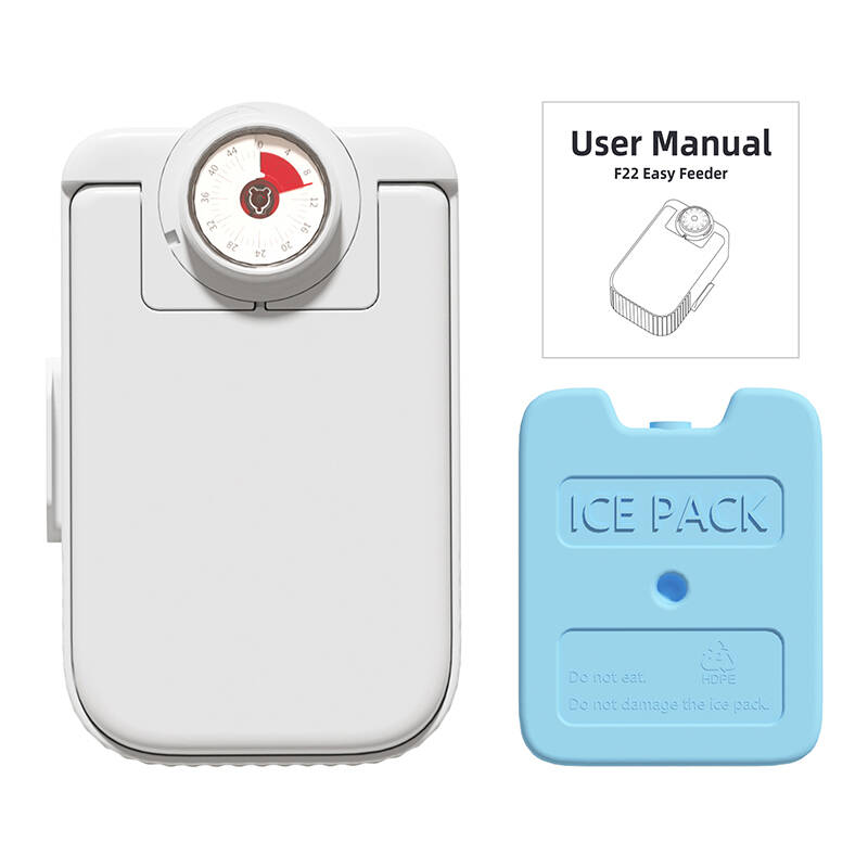 Petwant F22 Akkus Műanyag LED Automata Kisállat Etető 0,35L - Fehér (F22)