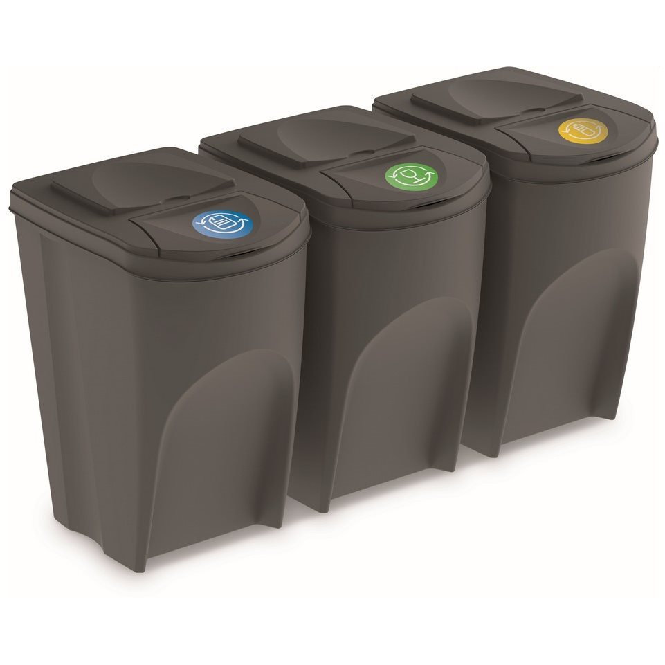 Prosperplast szelektív hulladékgyűjtő szemetes 3 x 35 l PH Szürke (344980)