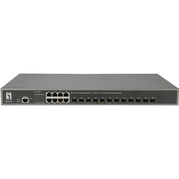 LevelOne GTL-2091 netværksswitch Administreret L3 Gigabit Ethernet (10/100/1000) Grå