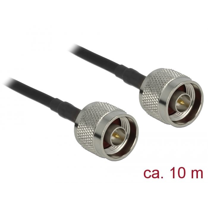 Delock antenna kábel N-dugó apa N-dugó LMR195 10m (90424) (DE90424)