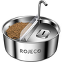 Stainless Steel Pet Water fountain & Feeder 2in1 3.2l Rojeco