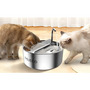 Stainless Steel Pet Water fountain & Feeder 2in1 3.2l Rojeco