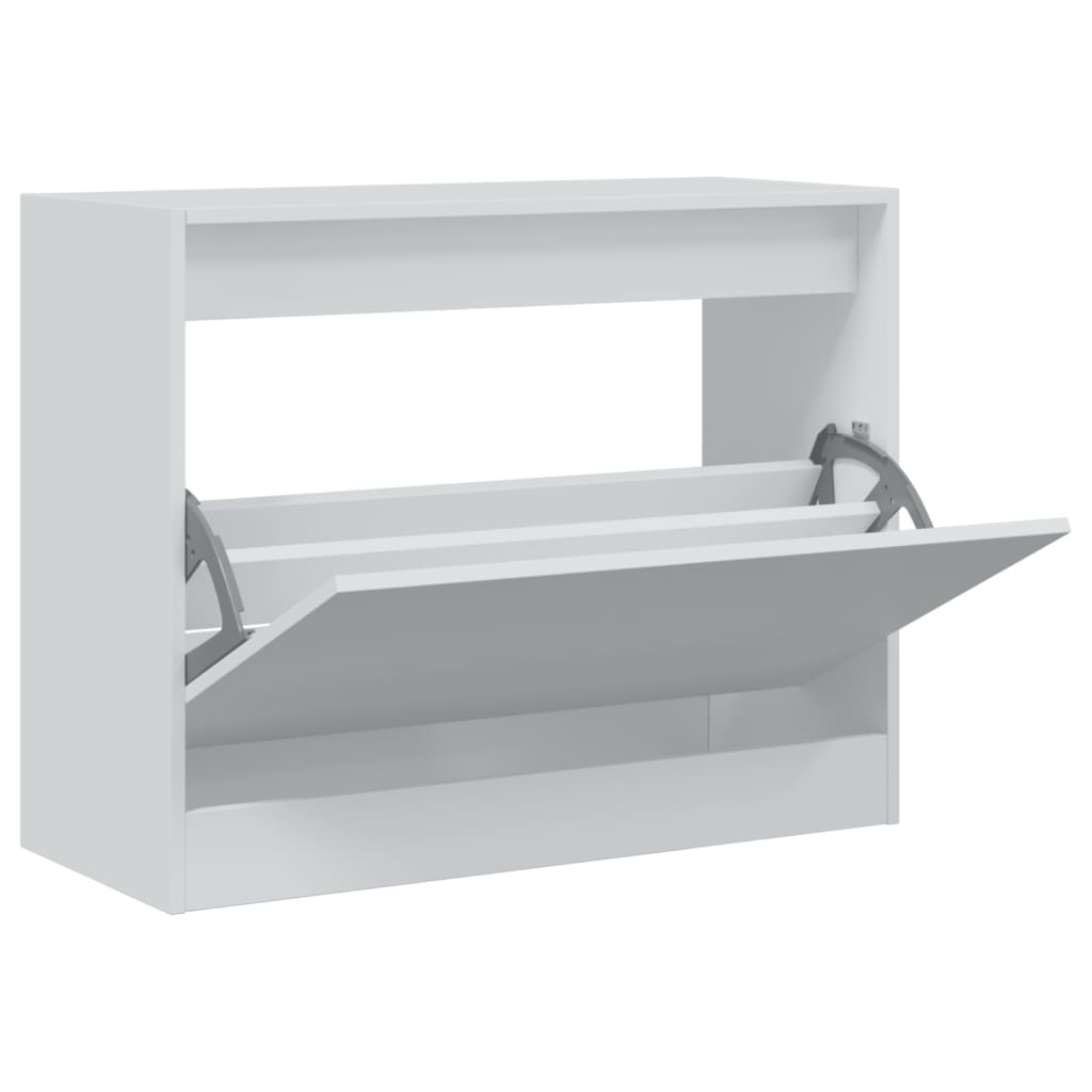 fehér szerelt fa cipőszekrény 80 x 34 x 63 cm (839959)