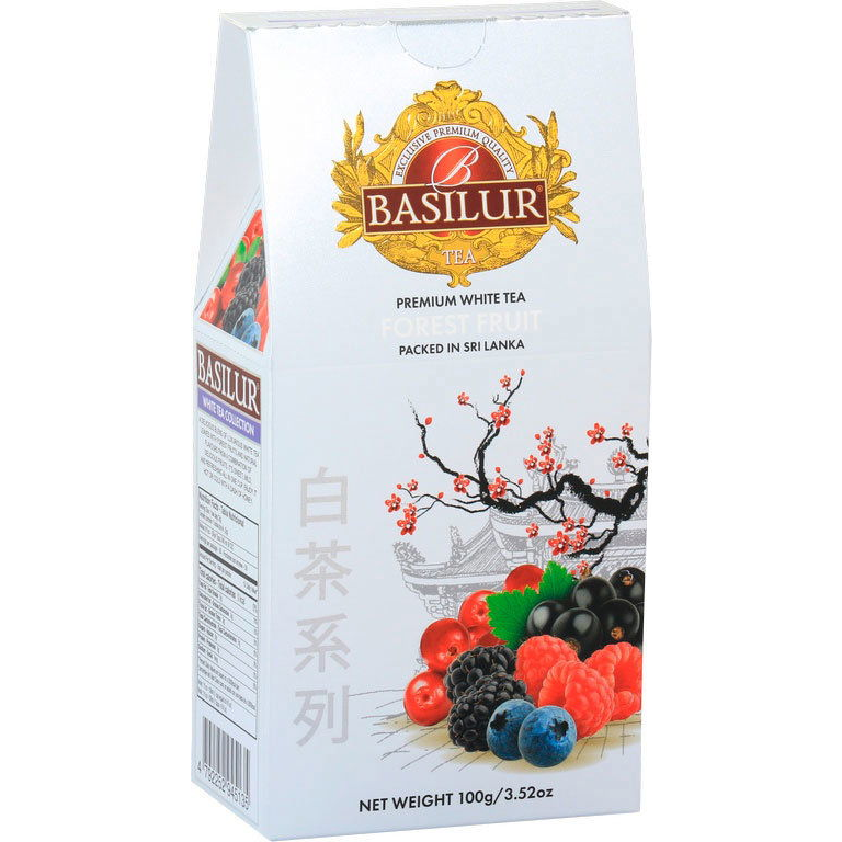 BASILUR White Tea Forest Fruit papír 100 g (4792252945135)