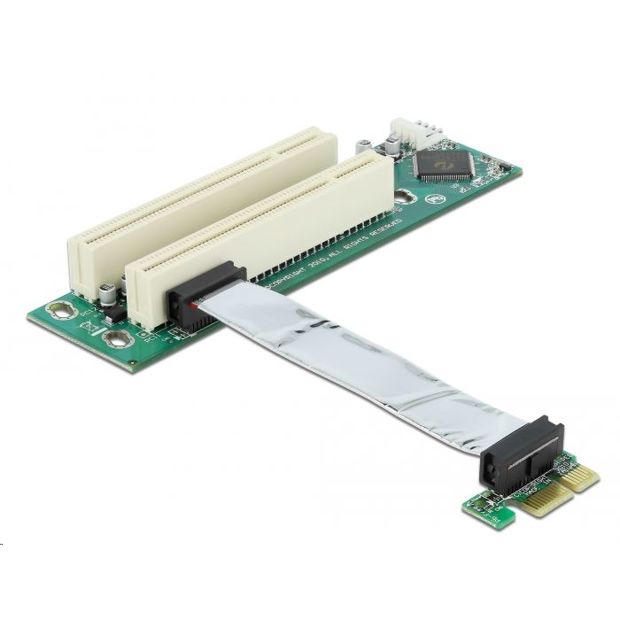 Delock DL41341 1x PCIe - 2x PCI emelőkártya (Delock 41341)