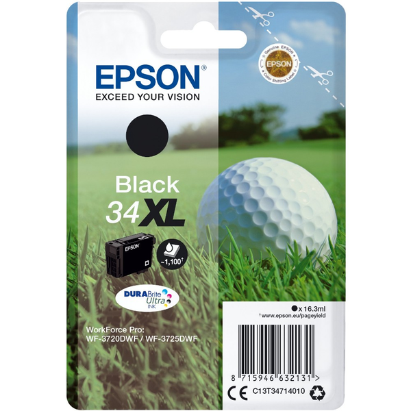 Epson Golf ball C13T34714010 blækpatron 1 stk Original Højt (XL) udbytte Sort