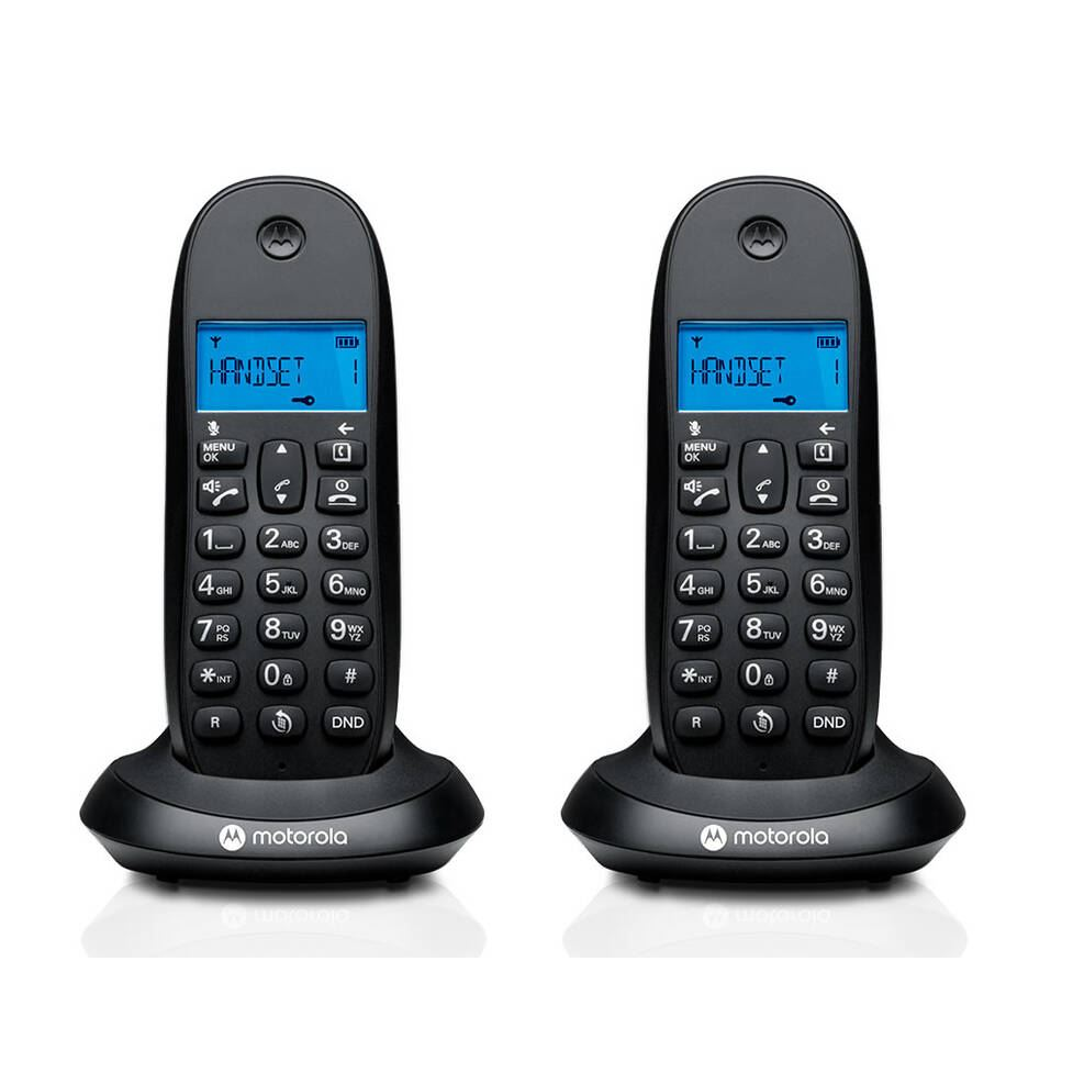 Motorola C1002CB+ DECT telefon 2db fekete (C1002CB+)