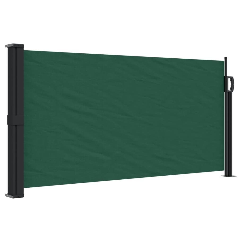 sötétzöld behúzható oldalsó napellenző 100 x 300 cm (4004275)